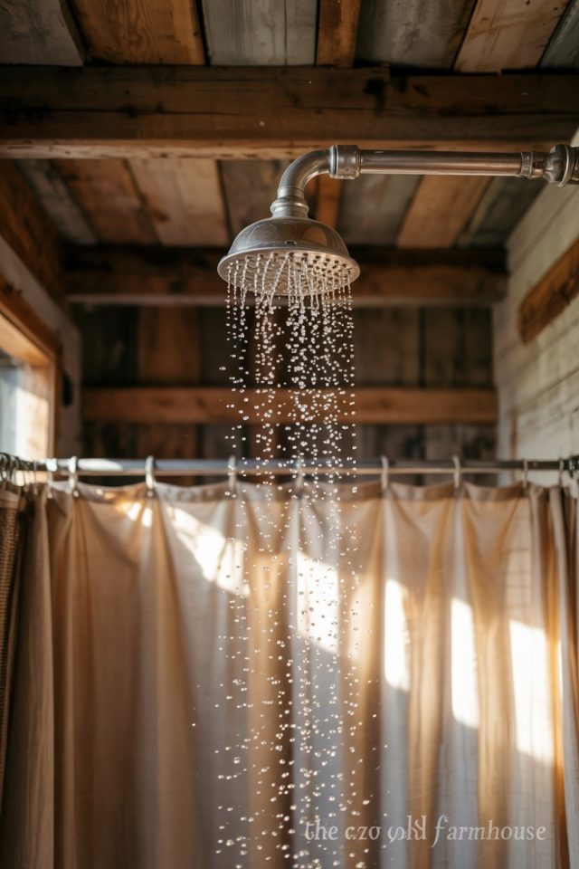 Rustic Farmhouse Bathroom Shower Head Ideas for Cozy Home Decor
