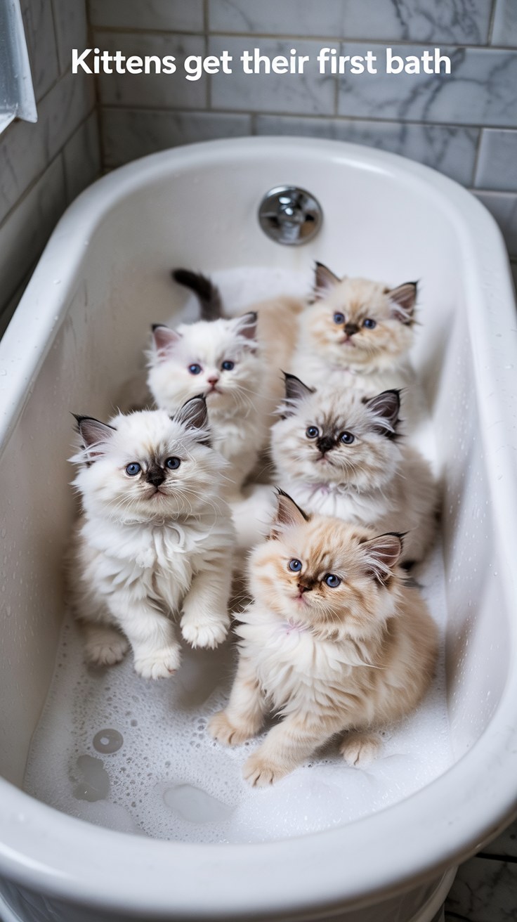 Adorable Kitten First Bath Time Guide for New Pet Parents