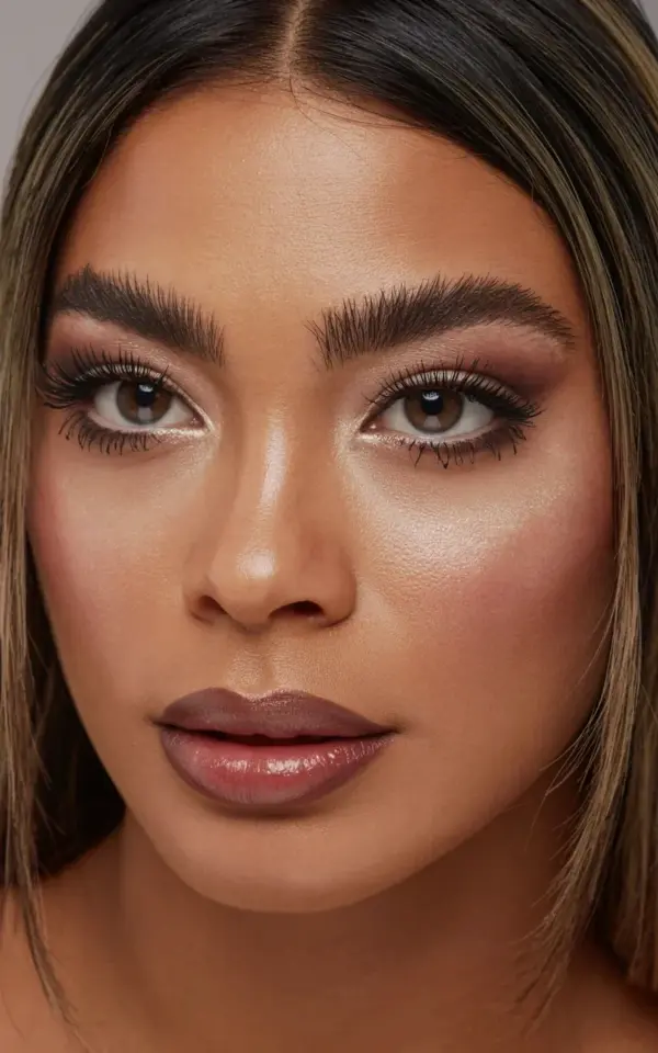 Mauve Brown Glossy Lip on a Budget | Affordable Drugstore Makeup Look