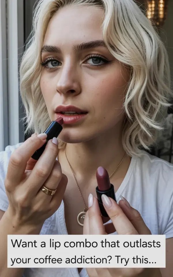 Burgundy lipstick that outlasts your morning coffee βοΈ | long lasting lip combo for dark lips