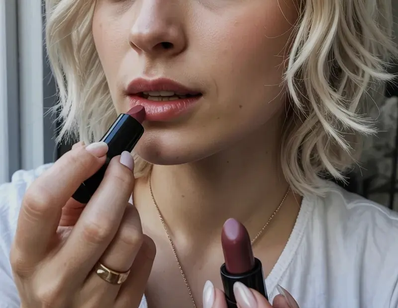 Burgundy lipstick that outlasts your morning coffee βοΈ | long lasting lip combo for dark lips