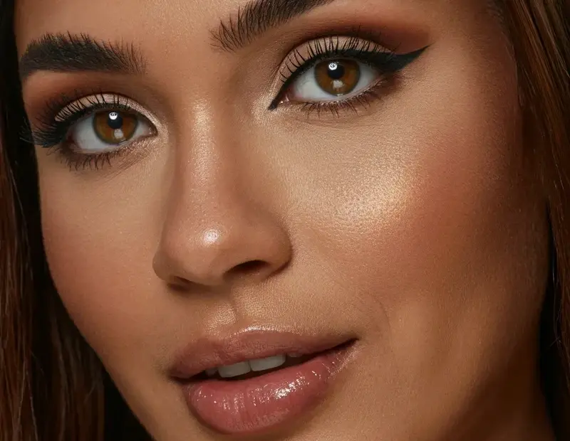 Bold Mauve Brown Lipstick Look with Glossy Finish – Perfect Fall Evening Makeup