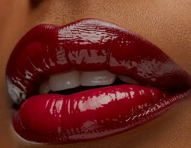 Glossy Burgundy Lips on a Budget — Deep Red Lip Combo for Warm Brown Skin